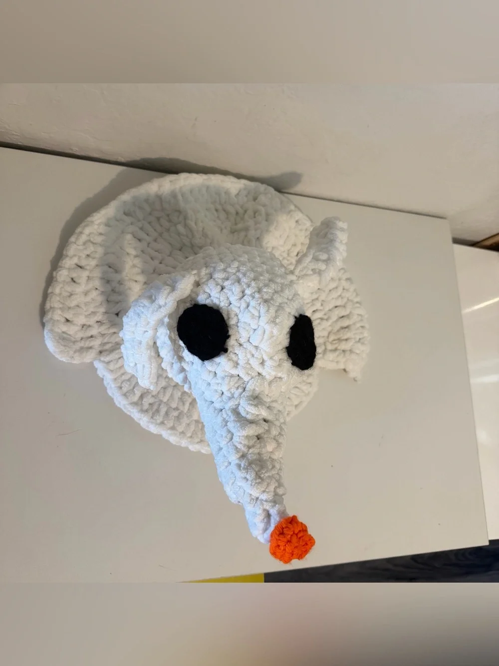 Hand-Crocheted Zero Plush – The Nightmare Before Christmas Ghost Dog – Handmade